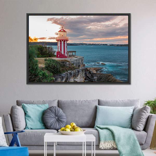 Hornby Lighthouse Sydney Canvas Wall Art-3 Horizontal-Gallery Wrap-25" x 16"-Tiaracle