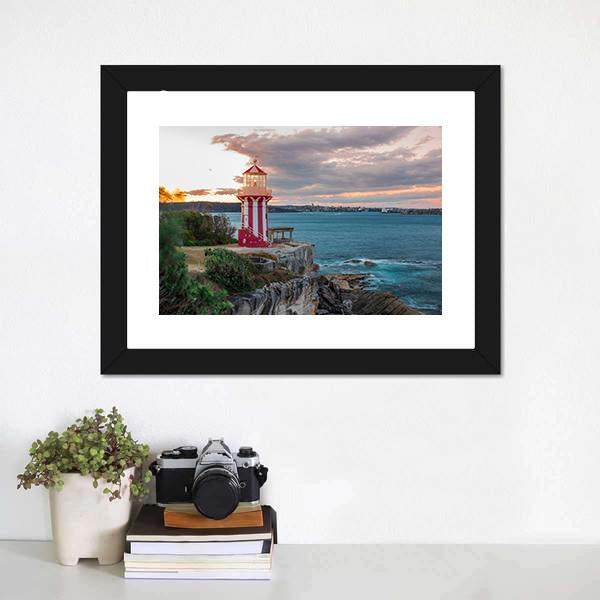 Hornby Lighthouse Sydney Canvas Wall Art-1 Piece-Framed Print-20" x 16"-Tiaracle