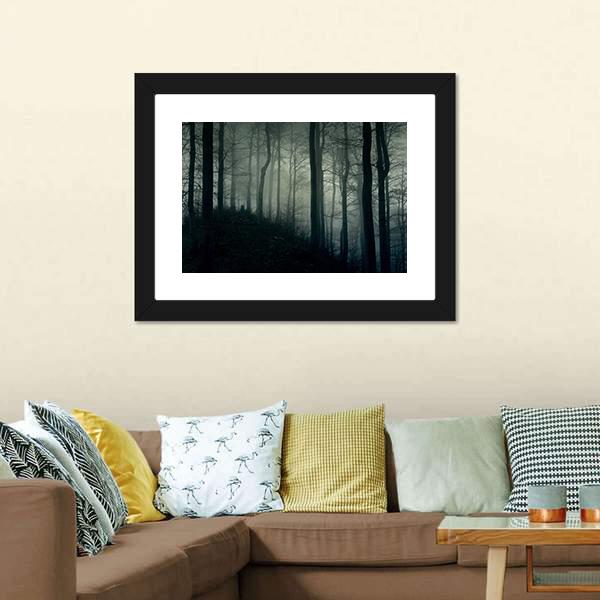 Horror Foggy Jungle Canvas Wall Art-3 Horizontal-Gallery Wrap-25" x 16"-Tiaracle