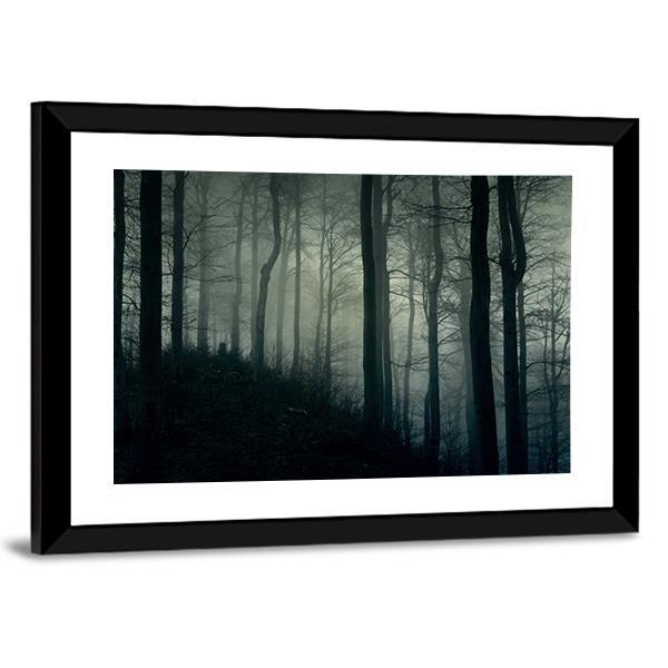 Horror Foggy Jungle Canvas Wall Art-3 Horizontal-Gallery Wrap-25" x 16"-Tiaracle