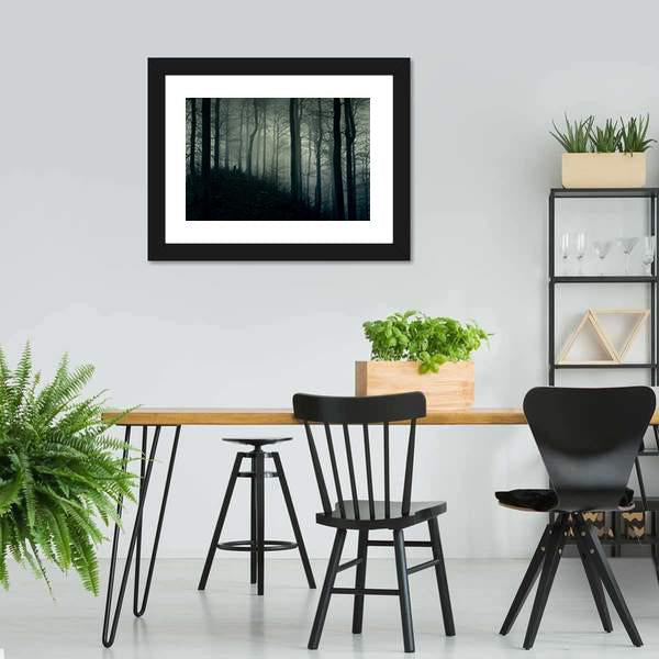 Horror Foggy Jungle Canvas Wall Art-3 Horizontal-Gallery Wrap-25" x 16"-Tiaracle
