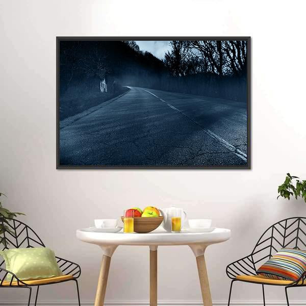 Horror Road Canvas Wall Art-3 Horizontal-Gallery Wrap-25" x 16"-Tiaracle