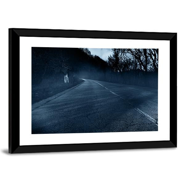 Horror Road Canvas Wall Art-3 Horizontal-Gallery Wrap-25" x 16"-Tiaracle