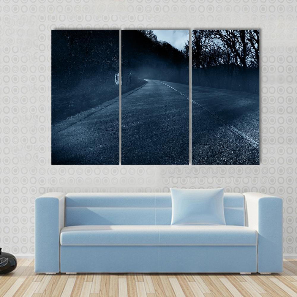 Horror Road Canvas Wall Art-3 Horizontal-Gallery Wrap-37" x 24"-Tiaracle