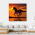 Horse Running During Sunset Canvas Wall Art-4 Square-Gallery Wrap-17" x 17"-Tiaracle