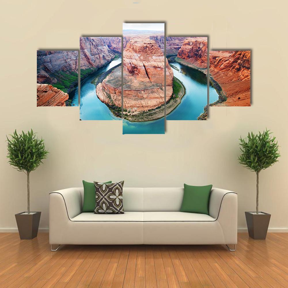 Horseshoe Bend Grand Canyon Canvas Wall Art-3 Horizontal-Gallery Wrap-37" x 24"-Tiaracle