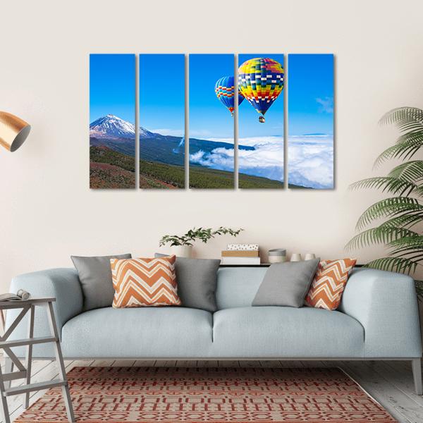 Hot Air Balloons In Spain Canvas Wall Art-5 Horizontal-Gallery Wrap-22" x 12"-Tiaracle