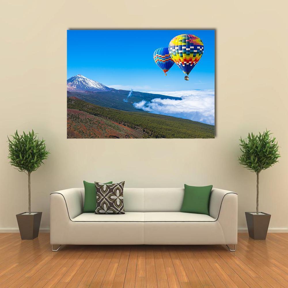 Hot Air Balloons In Spain Canvas Wall Art-1 Piece-Gallery Wrap-48" x 32"-Tiaracle