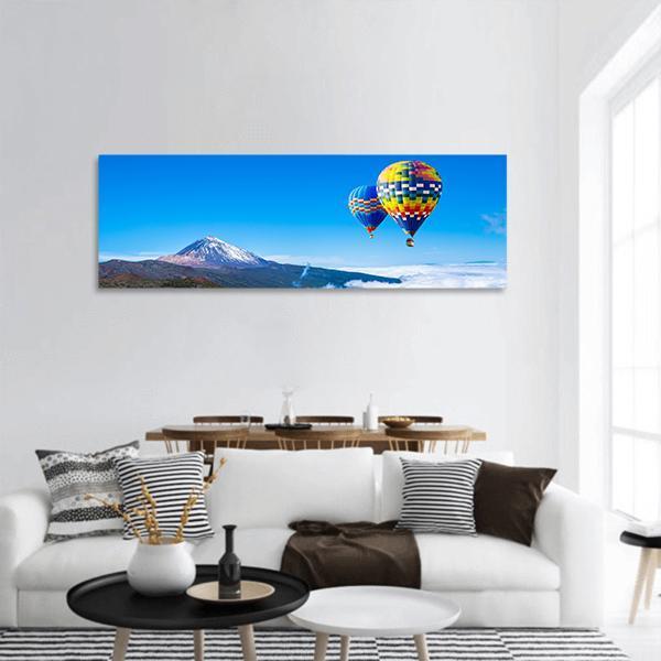 Hot Air Balloons In Spain Panoramic Canvas Wall Art-1 Piece-36" x 12"-Tiaracle