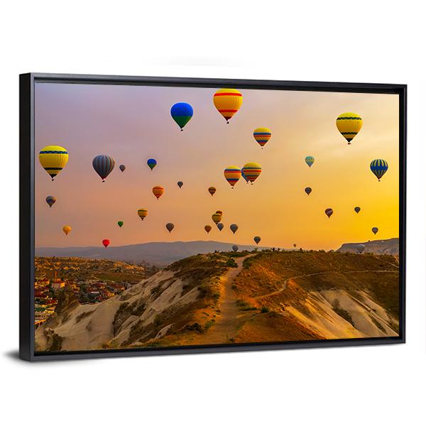 Hot Air Balloons Panoramic Canvas Wall Art-1 Piece-36" x 12"-Tiaracle