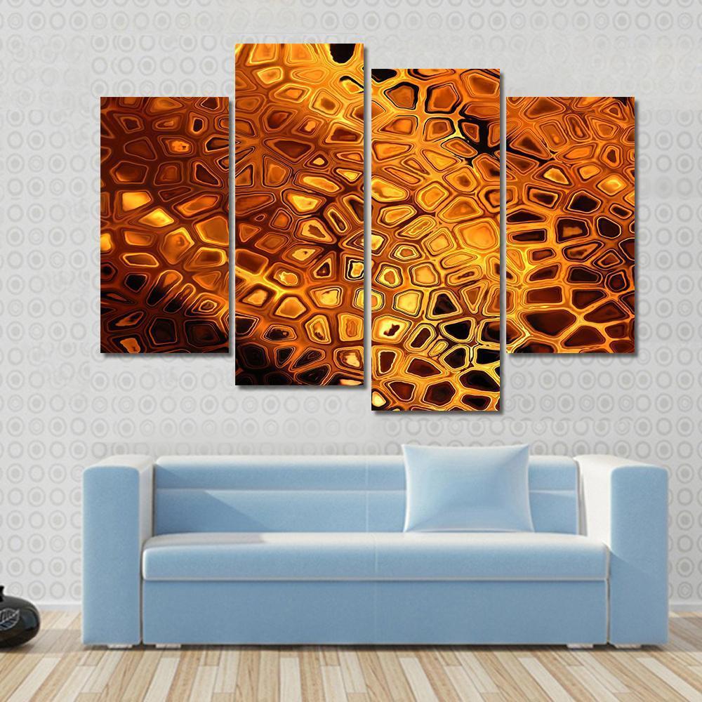 Hot Fire Peacock Feather Canvas Wall Art-4 Pop-Gallery Wrap-50" x 32"-Tiaracle