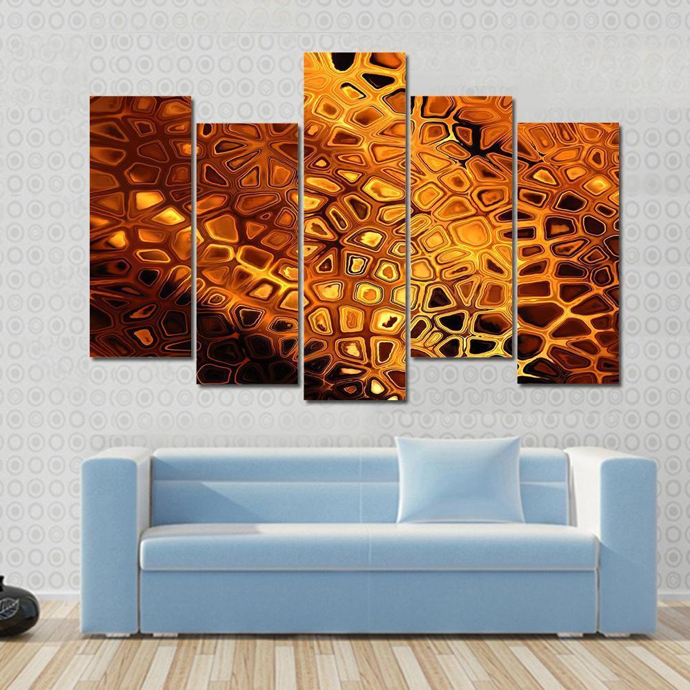 Hot Fire Peacock Feather Canvas Wall Art-5 Pop-Gallery Wrap-47" x 32"-Tiaracle