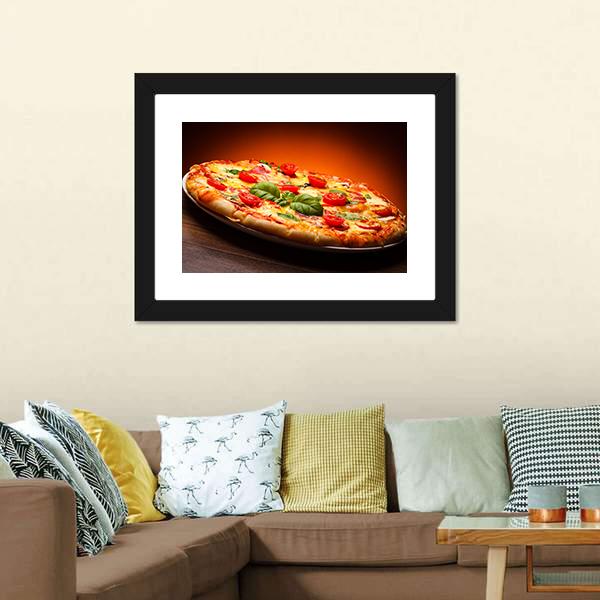 Hot & Spicy Pizza Canvas Wall Art-5 Horizontal-Gallery Wrap-22" x 12"-Tiaracle