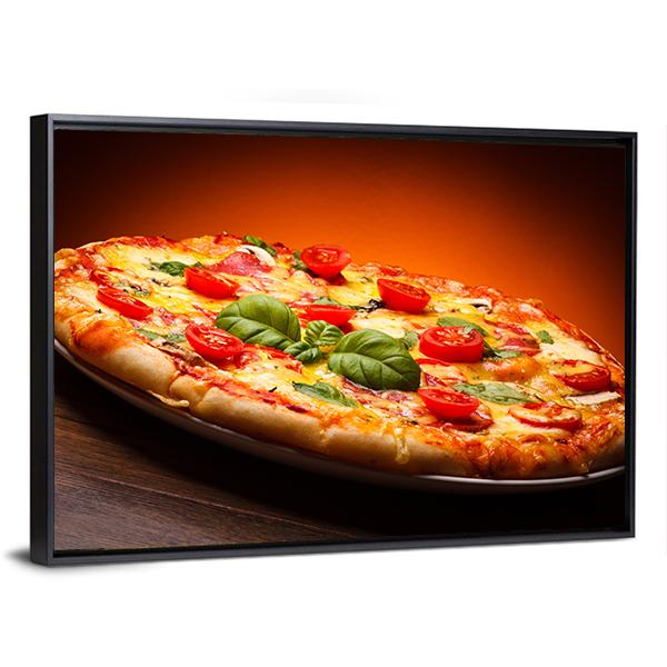 Hot &amp; Spicy Pizza Canvas Wall Art-5 Horizontal-Gallery Wrap-22" x 12"-Tiaracle