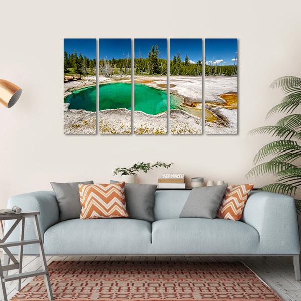 Hot Thermal Spring Abyss Pool Canvas Wall Art-5 Horizontal-Gallery Wrap-22" x 12"-Tiaracle