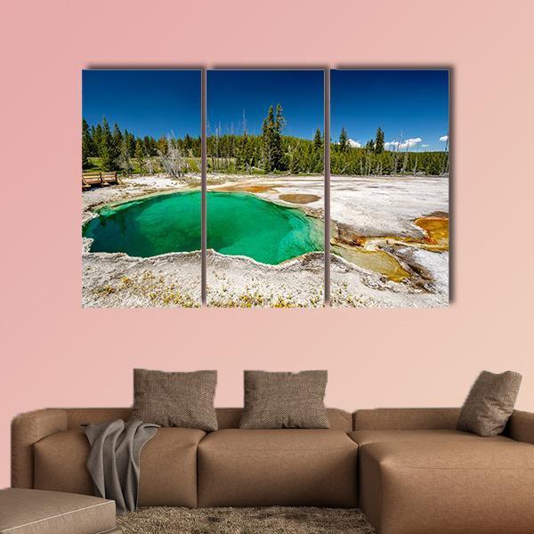 Hot Thermal Spring Abyss Pool Canvas Wall Art-3 Horizontal-Gallery Wrap-37" x 24"-Tiaracle