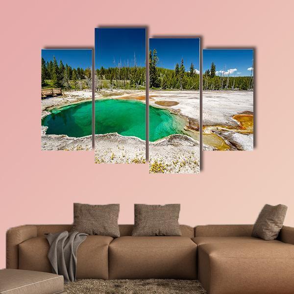 Hot Thermal Spring Abyss Pool Canvas Wall Art-4 Pop-Gallery Wrap-50" x 32"-Tiaracle