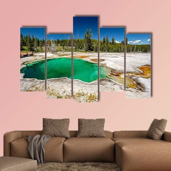 Hot Thermal Spring Abyss Pool Canvas Wall Art-5 Pop-Gallery Wrap-47" x 32"-Tiaracle