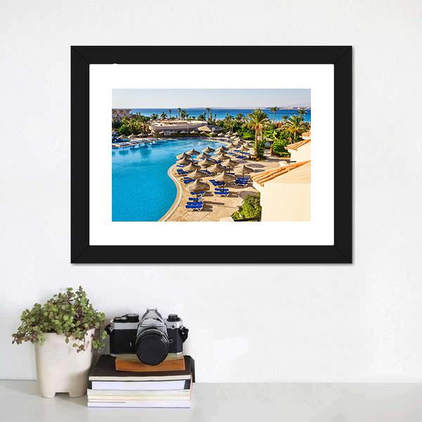 Hotel In Egypt To The Pool Canvas Wall Art-1 Piece-Framed Print-30" x 20"-Tiaracle