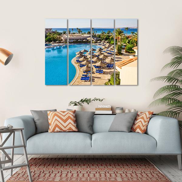 Hotel In Egypt To The Pool Canvas Wall Art-4 Horizontal-Gallery Wrap-34" x 24"-Tiaracle
