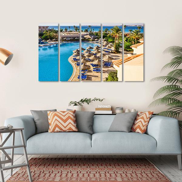 Hotel In Egypt To The Pool Canvas Wall Art-5 Horizontal-Gallery Wrap-22" x 12"-Tiaracle