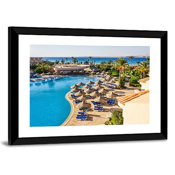Hotel In Egypt To The Pool Canvas Wall Art-3 Horizontal-Gallery Wrap-25" x 16"-Tiaracle