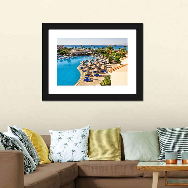 Hotel In Egypt To The Pool Canvas Wall Art-5 Horizontal-Gallery Wrap-22" x 12"-Tiaracle