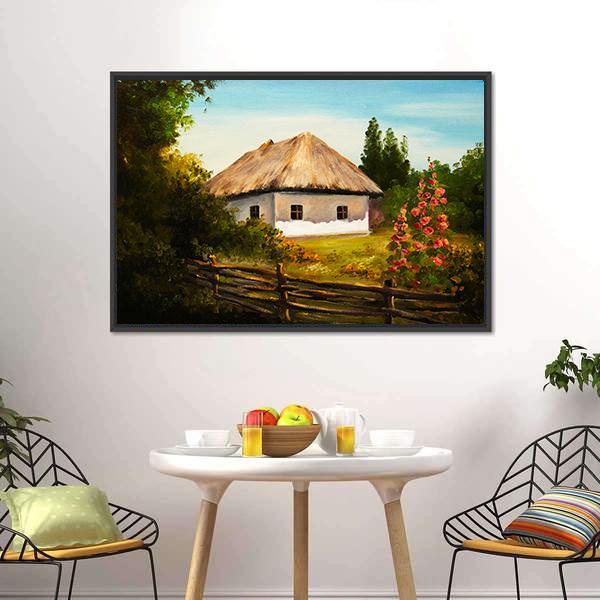 House In The Forest Canvas Wall Art-5 Horizontal-Gallery Wrap-22" x 12"-Tiaracle