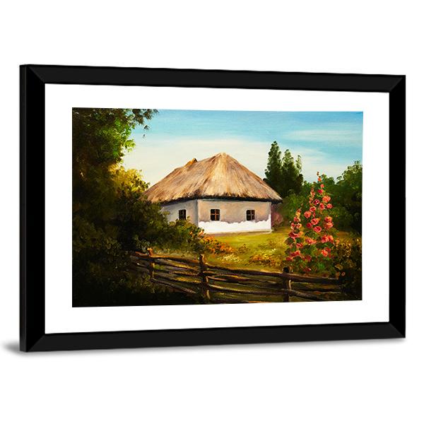 House In The Forest Canvas Wall Art-5 Horizontal-Gallery Wrap-22" x 12"-Tiaracle