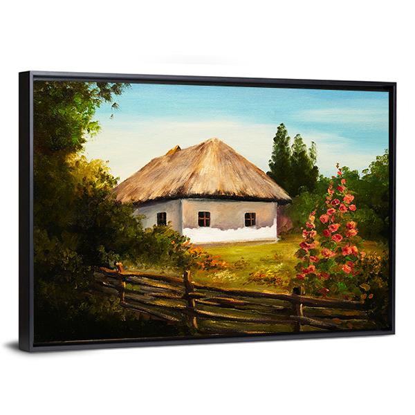 House In The Forest Canvas Wall Art-5 Horizontal-Gallery Wrap-22" x 12"-Tiaracle