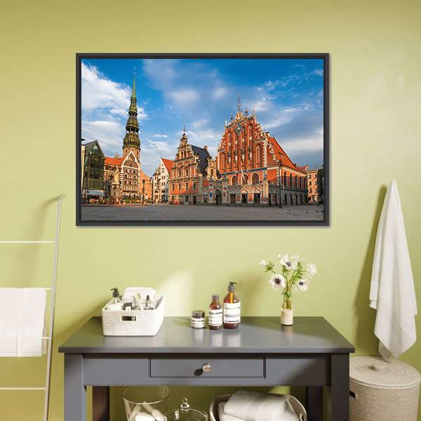 House Of The Blackheads Canvas Wall Art-1 Piece-Floating Frame-24" x 16"-Tiaracle