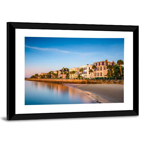 Houses In Charleston Canvas Wall Art-3 Horizontal-Gallery Wrap-25" x 16"-Tiaracle