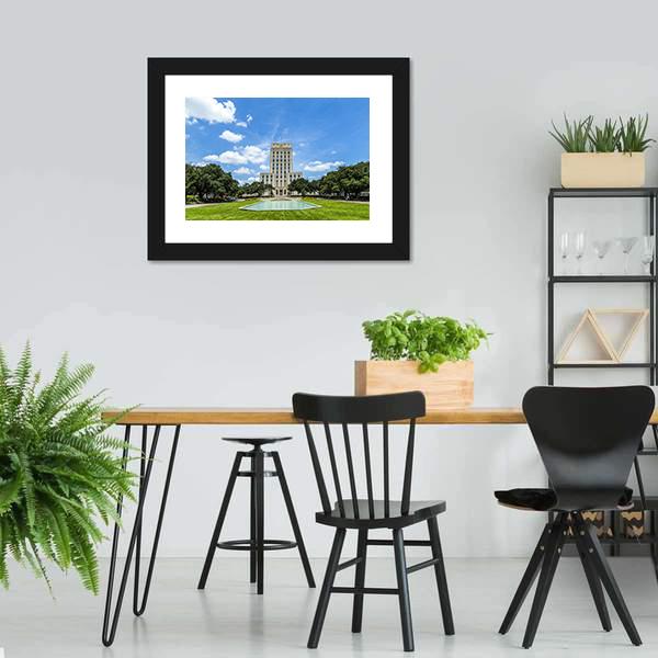 Houston City Hall Canvas Wall Art-5 Horizontal-Gallery Wrap-22" x 12"-Tiaracle