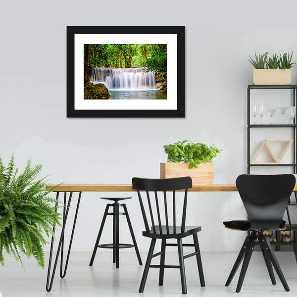 Huai Mae Khamin Waterfall Thailand Canvas Wall Art-5 Horizontal-Gallery Wrap-22" x 12"-Tiaracle