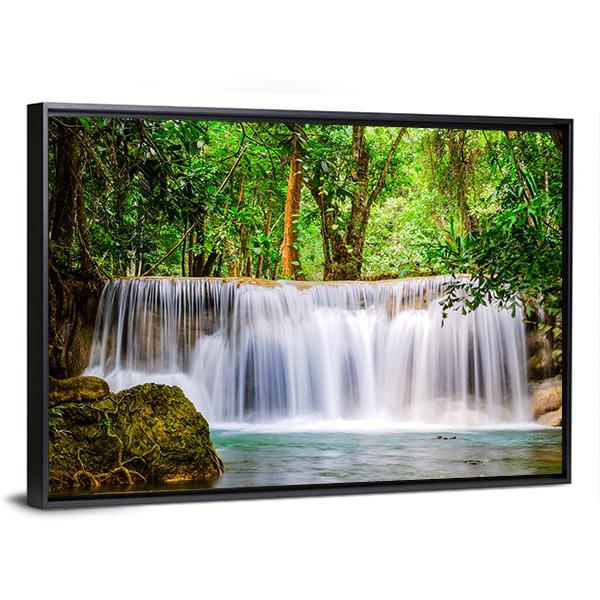 Huai Mae Khamin Waterfall Thailand Canvas Wall Art-5 Horizontal-Gallery Wrap-22" x 12"-Tiaracle