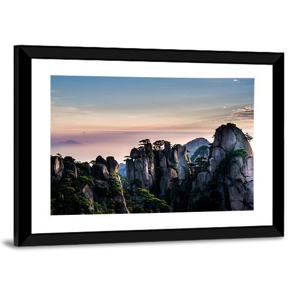 Huangshan Mountain In Anhui Canvas Wall Art-3 Horizontal-Gallery Wrap-25" x 16"-Tiaracle