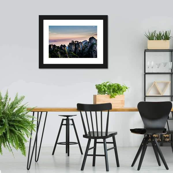 Huangshan Mountain In Anhui Canvas Wall Art-3 Horizontal-Gallery Wrap-25" x 16"-Tiaracle