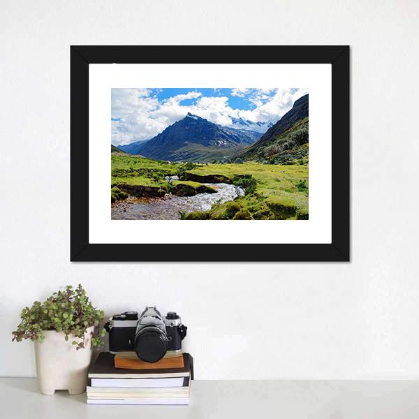 Huaraz Region In Peru Canvas Wall Art-1 Piece-Framed Print-20" x 16"-Tiaracle