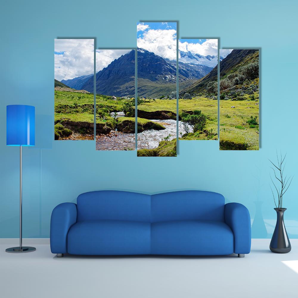 Huaraz Region In Peru Canvas Wall Art-5 Pop-Gallery Wrap-47" x 32"-Tiaracle