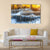 Waterfall In Yellow Forest Canvas Wall Art-3 Horizontal-Gallery Wrap-25" x 16"-Tiaracle