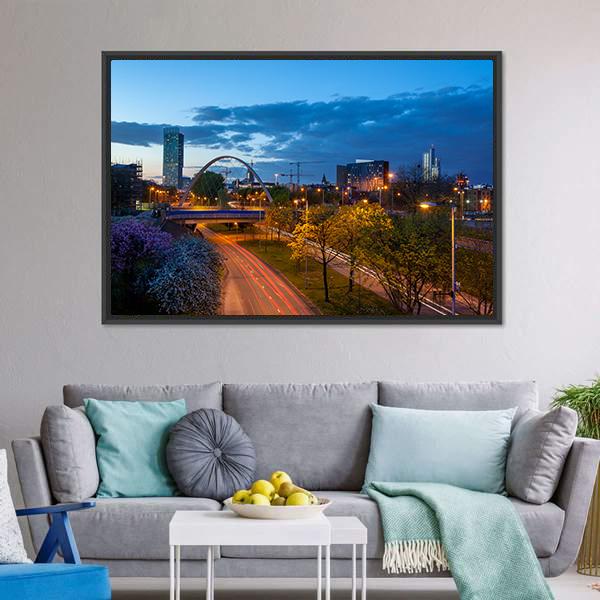 Hulme Arch Bridge Canvas Wall Art-5 Horizontal-Gallery Wrap-22" x 12"-Tiaracle