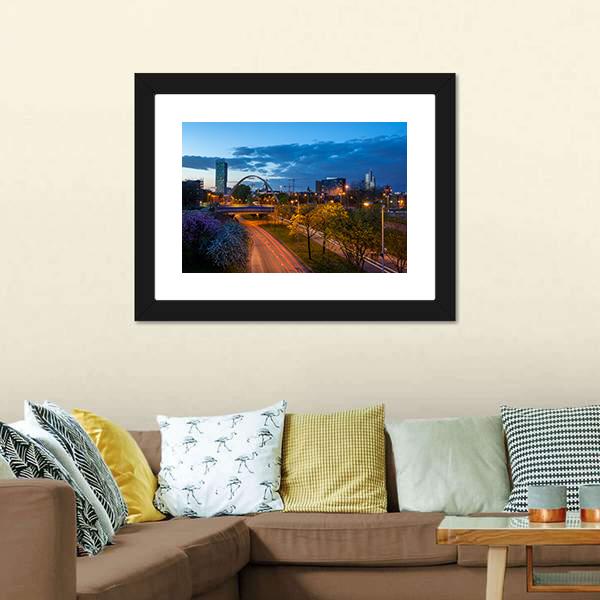 Hulme Arch Bridge Canvas Wall Art-5 Horizontal-Gallery Wrap-22" x 12"-Tiaracle