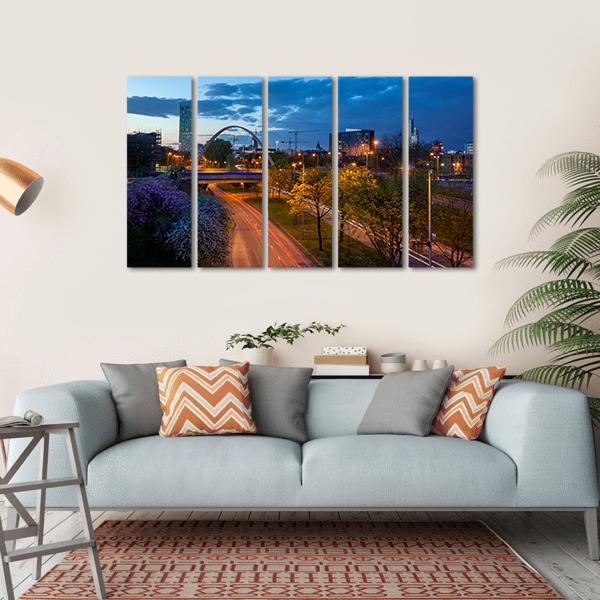 Hulme Arch Bridge Canvas Wall Art-5 Horizontal-Gallery Wrap-22" x 12"-Tiaracle