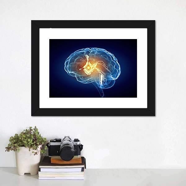 Human Brain Panoramic Canvas Wall Art-1 Piece-36" x 12"-Tiaracle
