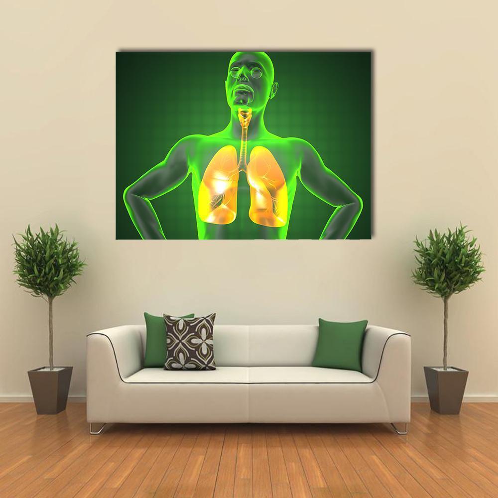 Human Chest Radiography Canvas Wall Art-4 Square-Gallery Wrap-17" x 17"-Tiaracle