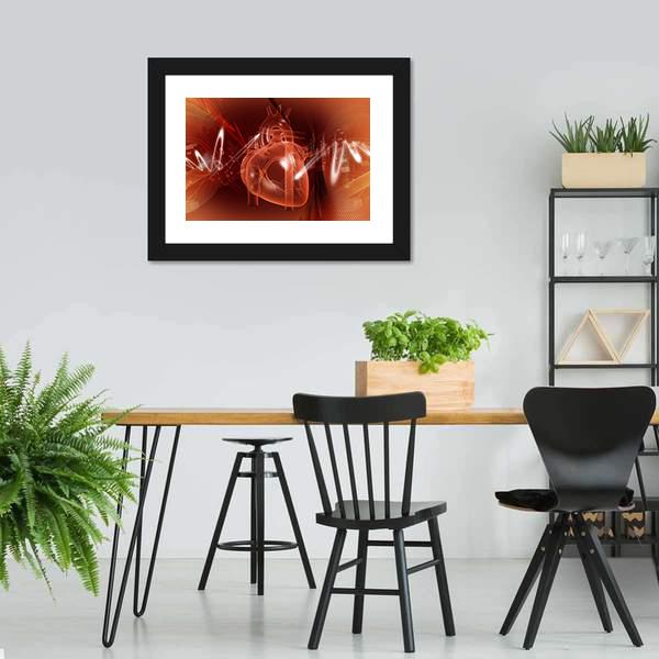 Human Heart Illustration Canvas Wall Art-3 Horizontal-Gallery Wrap-25" x 16"-Tiaracle