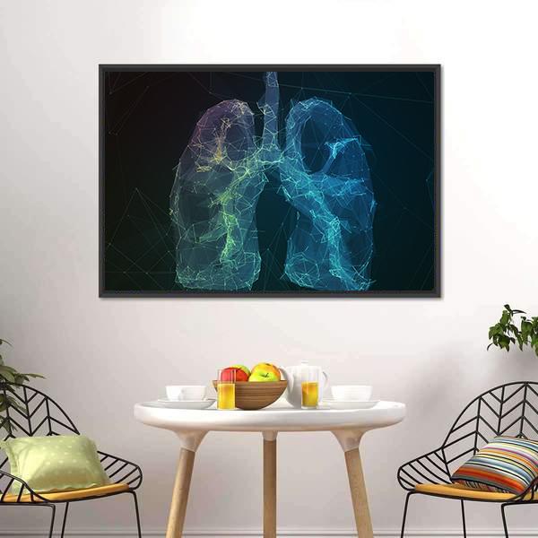 Human Lungs Canvas Wall Art-3 Horizontal-Gallery Wrap-25" x 16"-Tiaracle