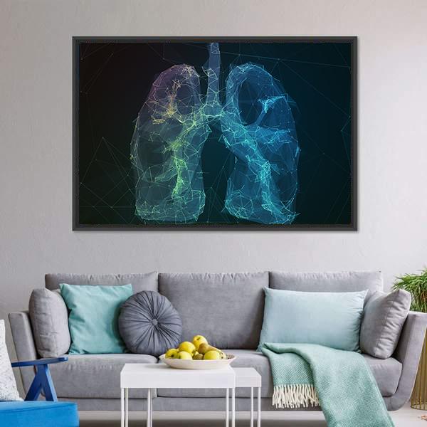 Human Lungs Canvas Wall Art-3 Horizontal-Gallery Wrap-25" x 16"-Tiaracle
