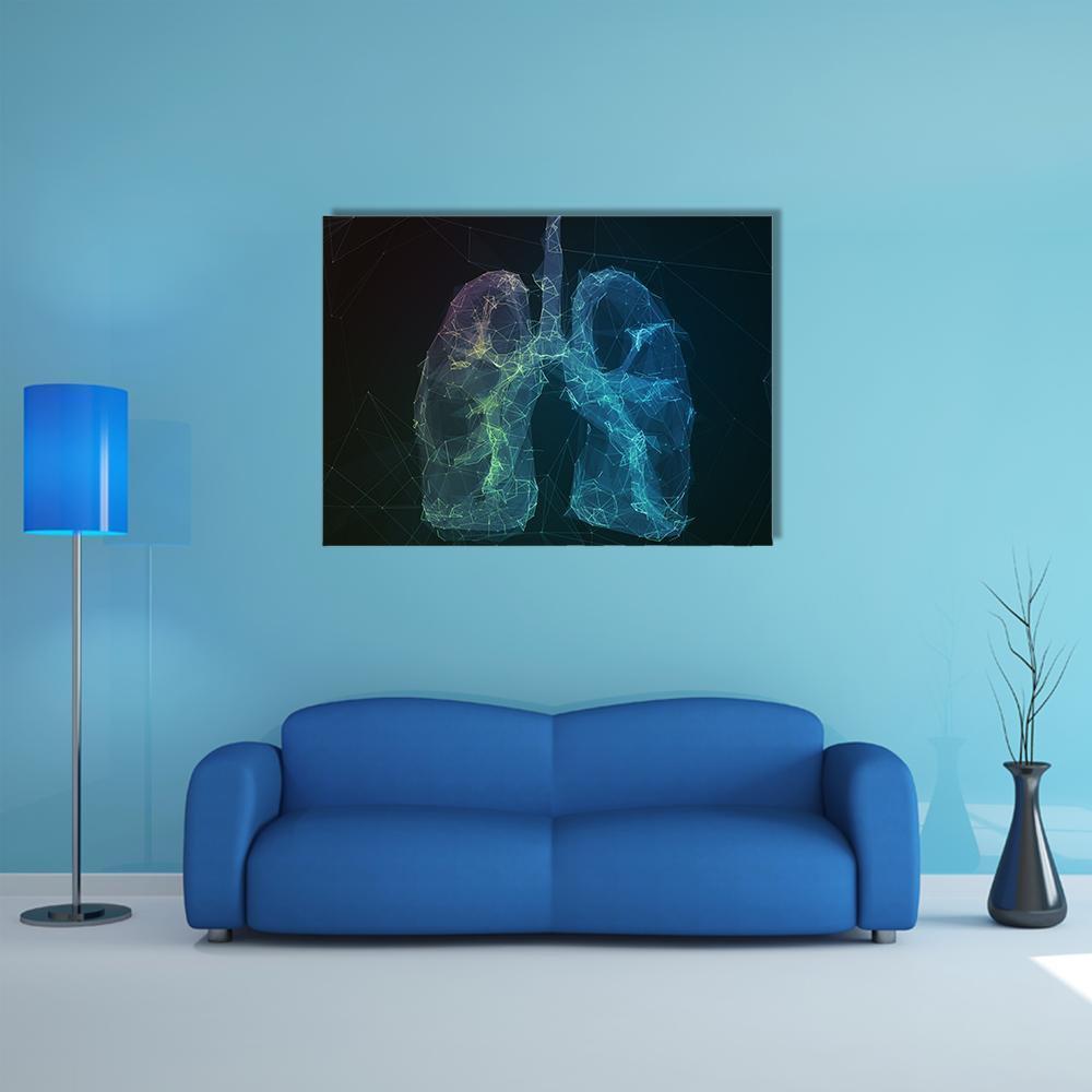 Human Lungs Canvas Wall Art-1 Piece-Gallery Wrap-48" x 32"-Tiaracle