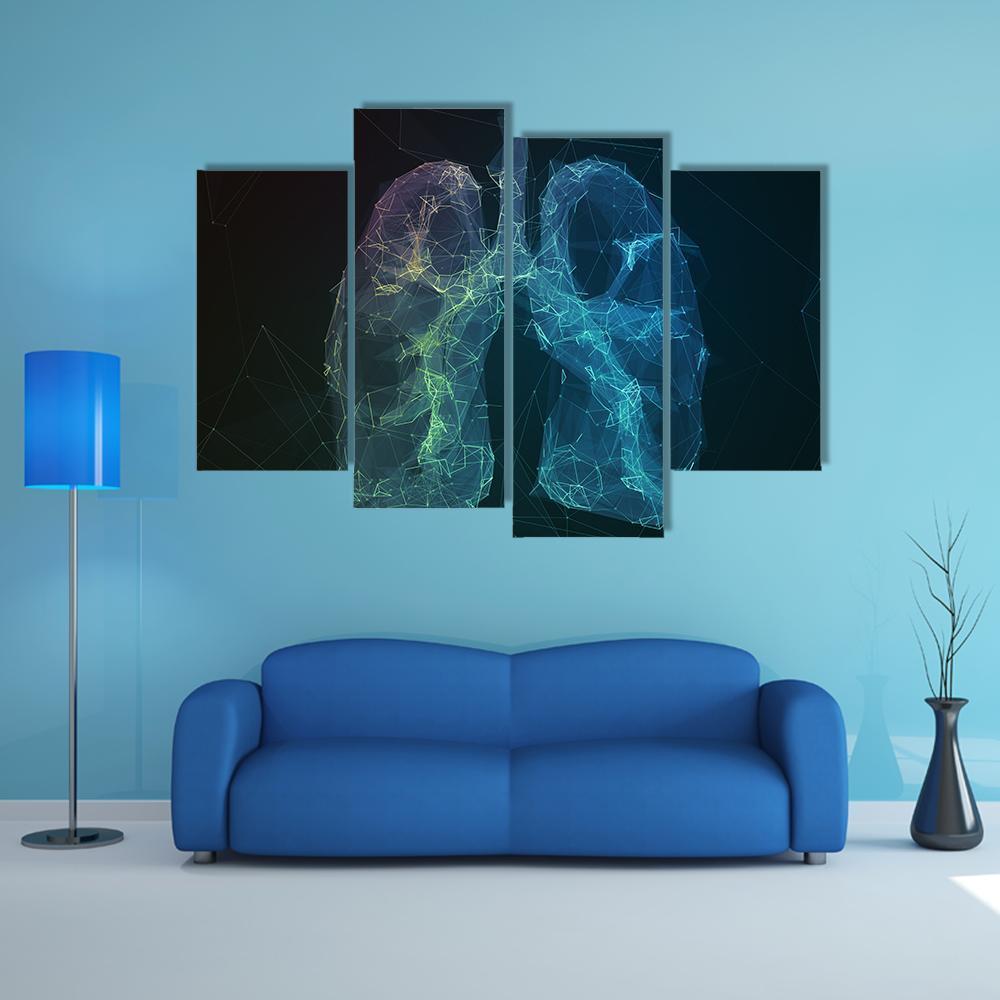 Human Lungs Canvas Wall Art-4 Pop-Gallery Wrap-50" x 32"-Tiaracle